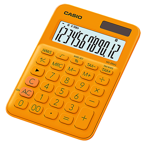 Bordsräknare Casio MS-20UC orange