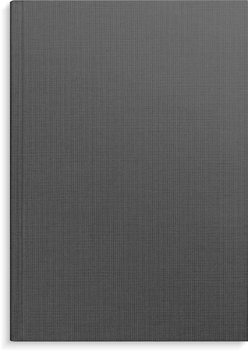 Anteckningsbok Burde mörkgrå linnetextil linjerad A4