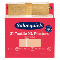 Textilplåster Salvequick XL 6 refiller/fp
