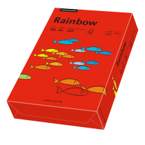 Färgat papper Rainbow A4 160 g intensivröd 250/fp