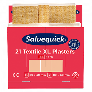 Textilplåster Salvequick XL 6 refiller/fp
