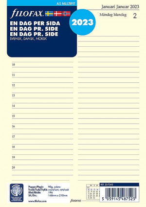 Filofax Dagbok A5 2023 1 dag/sida
